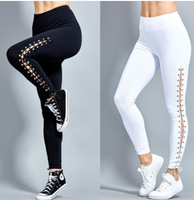 
              Side Lace Up Stretchy Leggings Curvy Girls Plus Size - POSITIVE SOUL - Inspirational Style
            