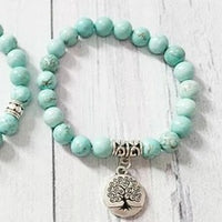 Tree of Life Turquoise Tumbled Healing Stone Bracelet - POSITIVE SOUL - Inspirational Style