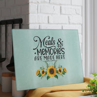 
              Meals and Memories Glass Cutting Board
            