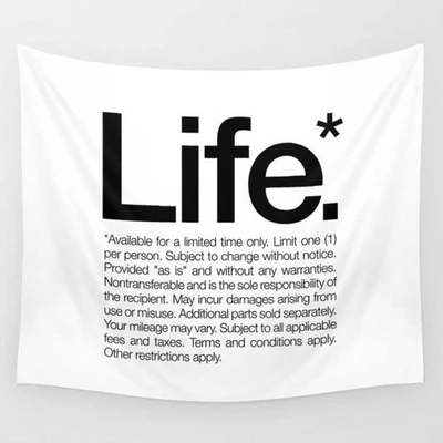 LIFE Digital Print Wall Tapestry - POSITIVE SOUL - Inspirational Style