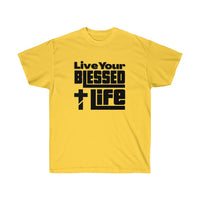 Live Your Blessed Life - Short Sleeve T-Shirt - POSITIVE SOUL - Inspirational Style