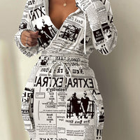 Casual Letter Print Drawstring Waist Hooded Sweatshirt Dress - POSITIVE SOUL - Inspirational Style