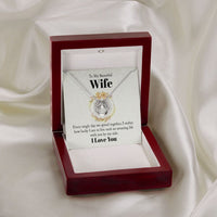 
              Lucky in Love Necklace to My Beautiful Wife w Personal Message - POSITIVE SOUL - Inspirational Style
            