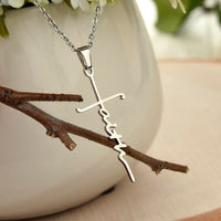 Faith Cross Necklace to My Sister w Personal Message - POSITIVE SOUL - Inspirational Style