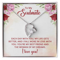 Forever Love Necklace to My Soulmate w Personal Message - POSITIVE SOUL - Inspirational Style