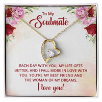 
              Forever Love Necklace to My Soulmate w Personal Message - POSITIVE SOUL - Inspirational Style
            