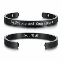 
              Be Strong and Courageous Deuteronomy 31:6 Inspirational Bracelet - POSITIVE SOUL - Inspirational Style
            