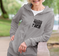 
              Live Your Blessed Life - Unisex Full Zip Hoodie - POSITIVE SOUL - Inspirational Style
            